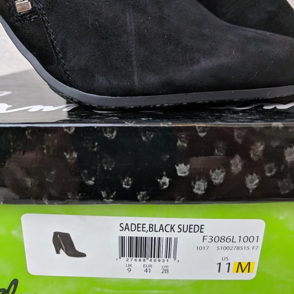 Sam Edelman Sadee Fringe Black Suede Bootie - Picture 7 of 8